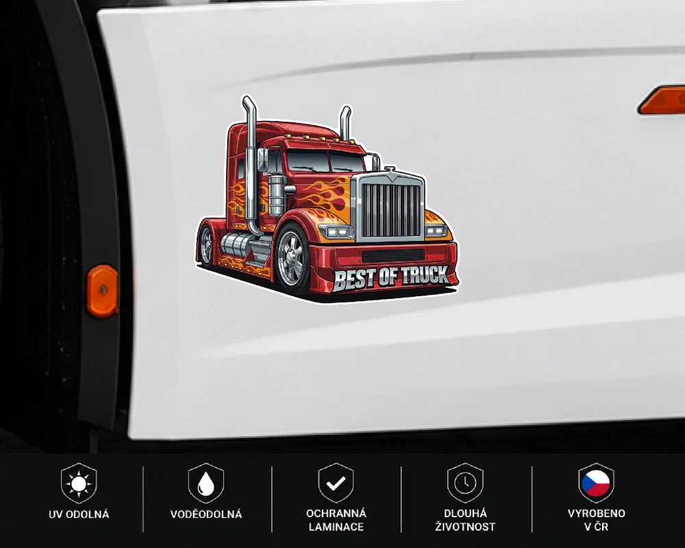 samolepka Best of Truck Red Flames