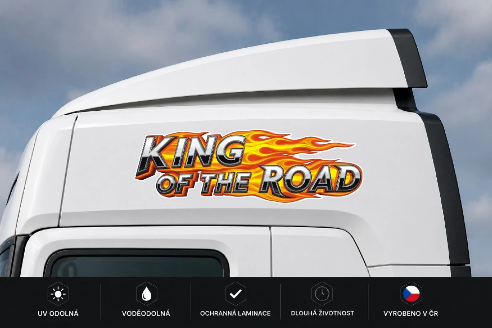 samolepka King of the Road Flames