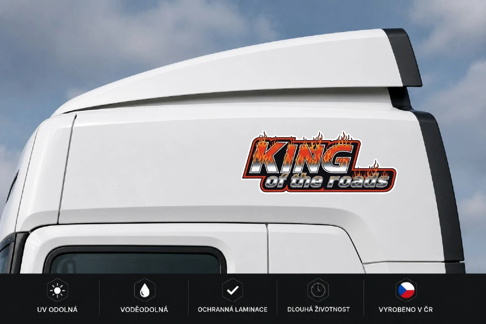 samolepka King of the Roads Flames