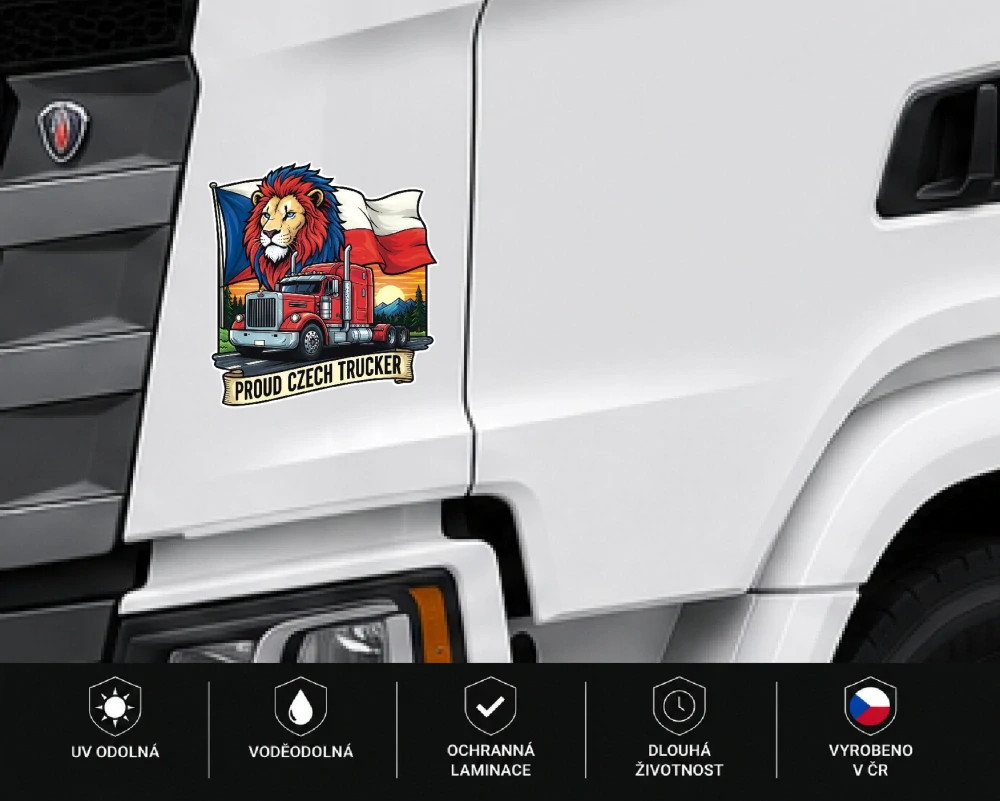 samolepka Proud Czech Trucker