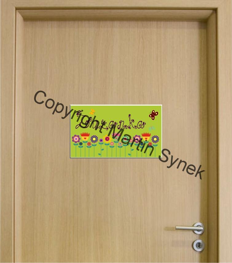 Cedulka na dveře se jménem