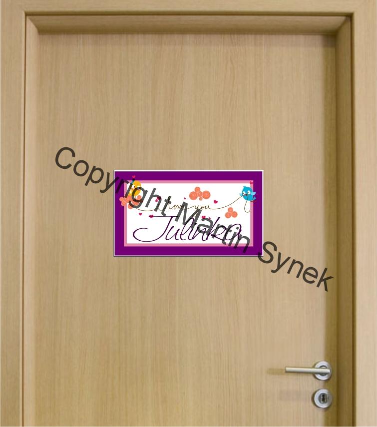 Cedulka na dveře se jménem