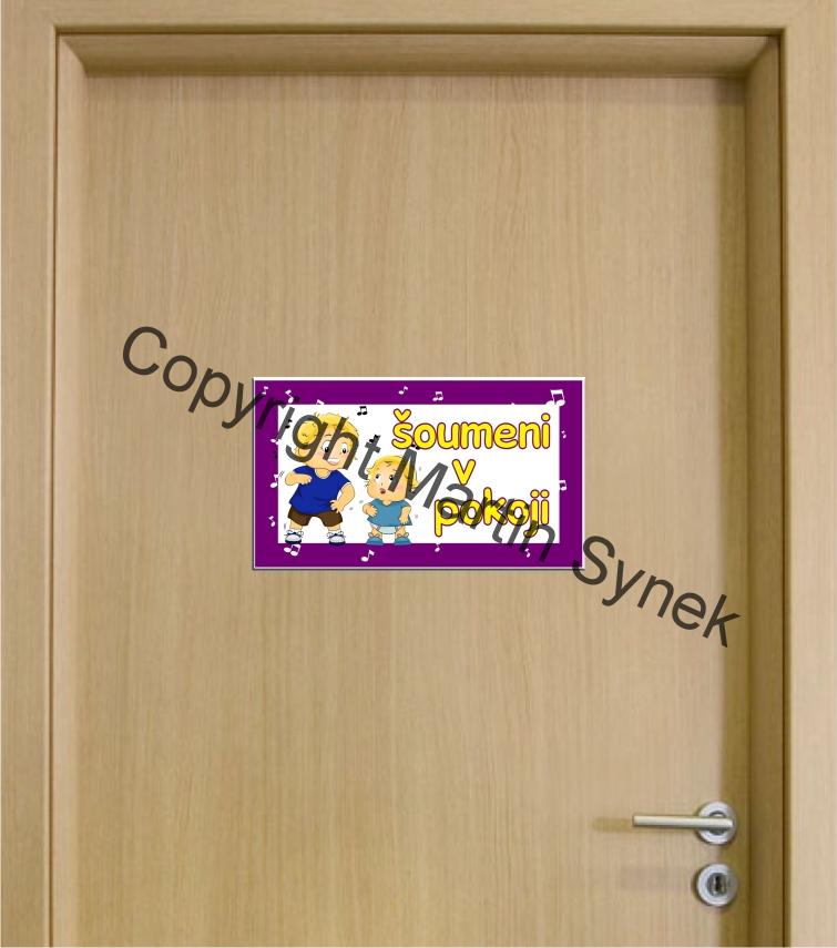 Cedulka na dveře s nápisem