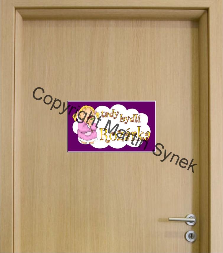 Cedulka na dveře se jménem