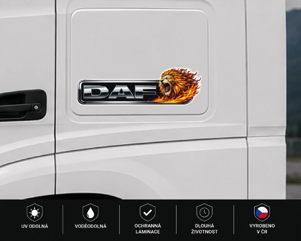 Samolepka DAF Fire Lion sada 2ks