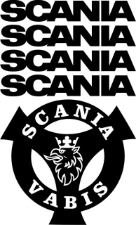 Samolepka na kamion Scania Vabis SCASET010