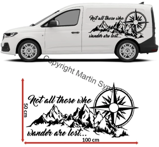 Samolepka hory na karavan