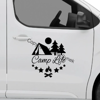 Samolepka camp motiv