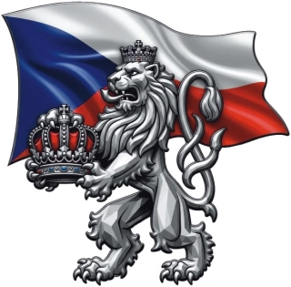 Český královský lev s korunou