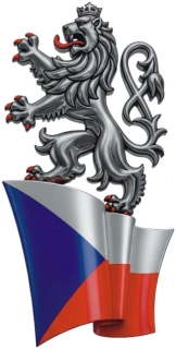 Český lev nad vlajkou