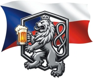 Český lev s pivem