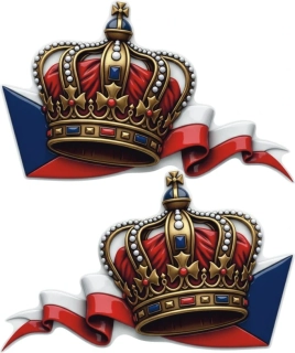 Královská koruna České republiky sada 2ks