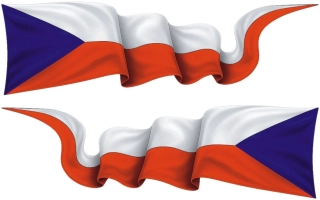 Česká vlajka sada 2ks