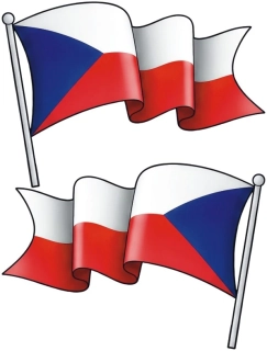 Česká vlajka sada 2ks