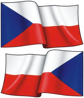 Česká vlajka sada 2ks