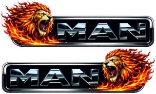 Samolepka MAN Fire Lion sada 2ks