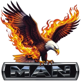 Samolepka Man Fire Eagle Edition