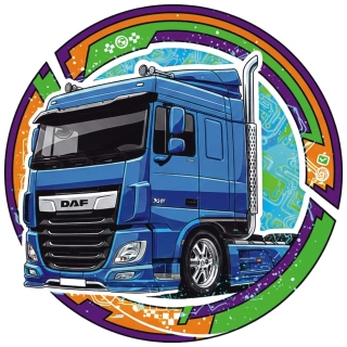 Samolepka DAF XF – Blue Tech Truck
