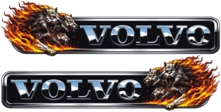 Samolepka VOLVO Fire Wolves sada 2ks
