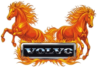 Samolepka VOLVO Fire Horses