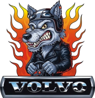 Samolepka VOLVO Crazy Wolf