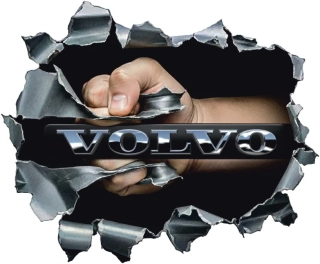 Samolepka Volvo 3D Broken Metal
