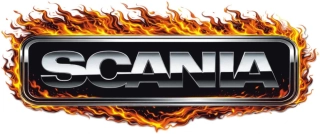 Samolepka SCANIA chrome fire