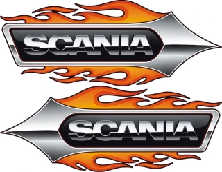 Samolepka SCANIA Flame Spear sada 2ks