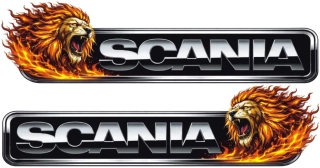 Samolepka SCANIA Fire Lion  sada 2ks