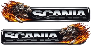 Samolepka SCANIA Fire Wolves  sada 2ks