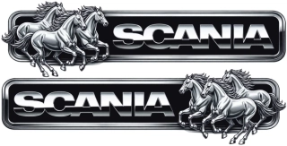 Samolepka SCANIA Silver Horses sada 2ks