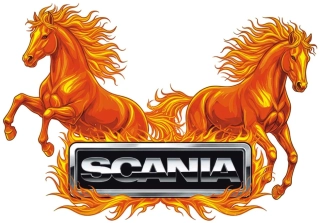 Samolepka SCANIA Fire Horses