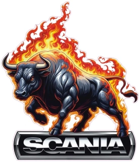 Samolepka SCANIA Fire Bull