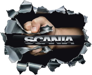 Samolepka Scania 3D Broken Metal