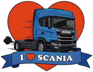 Samolepka I ❤️ SCANIA