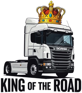 Samolepka SCANIA King of the Road White