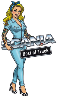 Samolepka SCANIA Best of Truck Pin-Up