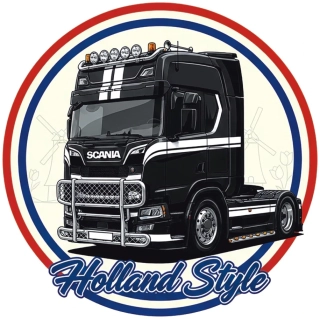 Samolepka SCANIA Holland Style Black