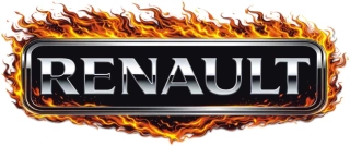 Samolepka RENAULT chrome fire