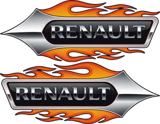 Samolepka RENAULT Flame Spear sada 2ks