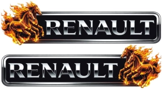 Samolepka RENAULT Fire Horses sada 2ks