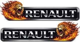 Samolepka RENAULT Fire Lion sada 2ks