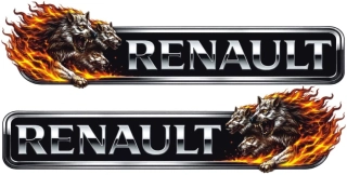 Samolepka RENAULT Fire Wolves sada 2ks