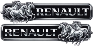 Samolepka RENAULT Silver Horses sada 2ks