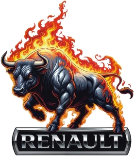 Samolepka Renault Fire Bull