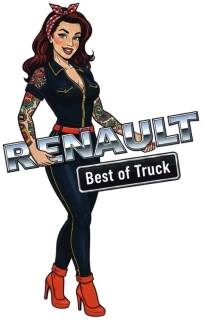 Samolepka RENAULT Best of Truck Pin-Up