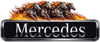 Samolepka Mercedes Fire Horses