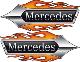 Samolepka Mercedes Flame Spear sada 2ks