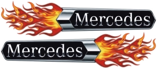 Samolepka Mercedes Fire Arrows sada 2ks