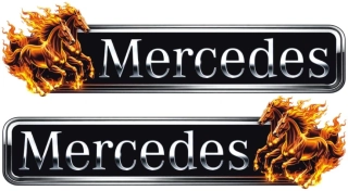 Samolepka Mercedes Fire Horses sada 2ks